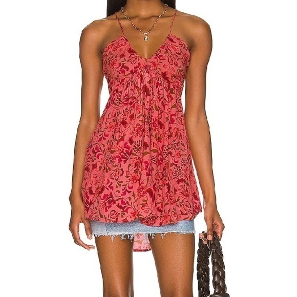 Free People Tops - Free People Pink Floral Tunic